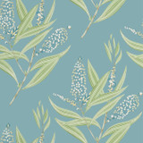 Anna French Wallpaper Winter Bud Teal AT23136 Wallpaper Wallpaper UNITED STATES - </p><p>Repeat: V: 25.25 27 - My Fabric Connection -