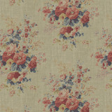 VILLA D'ASCOLI Fabric Royal Bloom Indienne 570081 - 55% linen, 45% rayon Pakistan 50000 Horizontal: 27 and Vertical: 25.25 54 - My Fabric Connection -