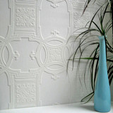 Brewster Early Victorian White Paintable Textured Vinyl Wallpaper Anaglypta XII Covers about 55 square feet Great Britain Unpasted 12.5-in repeat, straight match 20-in by 33-ft long roll - My Fabric Connection - Brewster Early Victorian White Paintable Textured Vinyl Wallpaper Anaglypta XII Covers about 55 square feet Great Britain Unpasted 12.5-in repeat, straight match 20-in by 33-ft long roll - My Fabric Connection -