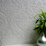 Brewster High Trad White Paintable Textured Vinyl Wallpaper Anaglypta XII Covers about 56.4 square feet Great Britain Unpasted 25-in repeat, straight match 20.5-in by 33-ft long roll - My Fabric Connection - Brewster High Trad White Paintable Textured Vinyl Wallpaper Anaglypta XII Covers about 56.4 square feet Great Britain Unpasted 25-in repeat, straight match 20.5-in by 33-ft long roll - My Fabric Connection -