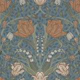 A-Street Prints Filippa Blue Tulip Wallpaper Annelie Covers about 57.5 square feet Sweden Unpasted 20.9-in repeat, straight match 20.9-in by 33-ft long roll - My Fabric Connection - A-Street Prints Filippa Blue Tulip Wallpaper Annelie Covers about 57.5 square feet Sweden Unpasted 20.9-in repeat, straight match 20.9-in by 33-ft long roll - My Fabric Connection -