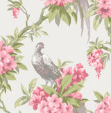 Brewster Golden Pheasant Rose Floral Wallpaper Archive Collection Covers about 56.4 square feet Great Britain Unpasted 21-in repeat, drop match 20.5-in by 33-ft long roll - My Fabric Connection - Brewster Golden Pheasant Rose Floral Wallpaper Archive Collection Covers about 56.4 square feet Great Britain Unpasted 21-in repeat, drop match 20.5-in by 33-ft long roll - My Fabric Connection -
