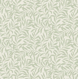 Brewster Salix Sage Leaf Wallpaper Archive Collection Covers about 56.4 square feet Great Britain Unpasted 21-in repeat, drop match 20.5-in by 33-ft long roll - My Fabric Connection - Brewster Salix Sage Leaf Wallpaper Archive Collection Covers about 56.4 square feet Great Britain Unpasted 21-in repeat, drop match 20.5-in by 33-ft long roll - My Fabric Connection -