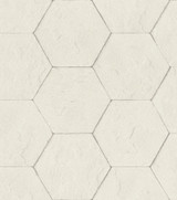 Advantage Bascom Dove Stone Hexagon Wallpaper Beyond Textures Covers about 57.8 square feet Germany Unpasted 3.94-in repeat, drop match 21-in by 33-ft long roll - My Fabric Connection -