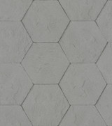 Advantage Bascom Dark Grey Stone Hexagon Wallpaper Beyond Textures Covers about 57.8 square feet Germany Unpasted 3.94-in repeat, drop match 21-in by 33-ft long roll - My Fabric Connection - Advantage Bascom Dark Grey Stone Hexagon Wallpaper Beyond Textures Covers about 57.8 square feet Germany Unpasted 3.94-in repeat, drop match 21-in by 33-ft long roll - My Fabric Connection -
