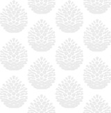 Chesapeake Totem Light Grey Pinecone Wallpaper Birch & Sparrow Covers about 56.4 square feet Great Britain Prepasted 6.9-in repeat, straight match 20.5-in by 33-ft long roll - My Fabric Connection - Chesapeake Totem Light Grey Pinecone Wallpaper Birch & Sparrow Covers about 56.4 square feet Great Britain Prepasted 6.9-in repeat, straight match 20.5-in by 33-ft long roll - My Fabric Connection -
