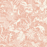 Chesapeake Corcovado Coral Jungle Jamboree Wallpaper Blue Heron Covers about 56.4 square feet United States Prepasted 20.5-in repeat, straight match 20.5-in by 33-ft long roll - My Fabric Connection - Chesapeake Corcovado Coral Jungle Jamboree Wallpaper Blue Heron Covers about 56.4 square feet United States Prepasted 20.5-in repeat, straight match 20.5-in by 33-ft long roll - My Fabric Connection -
