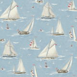 Chesapeake Leeward Light Blue Sailboat Wallpaper Blue Heron Covers about 56.4 square feet United States Prepasted 20.5-in repeat, straight match 20.5-in by 33-ft long roll - My Fabric Connection - Chesapeake Leeward Light Blue Sailboat Wallpaper Blue Heron Covers about 56.4 square feet United States Prepasted 20.5-in repeat, straight match 20.5-in by 33-ft long roll - My Fabric Connection -