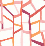 A-Street Prints Tate Pink Geometric Linen Wallpaper Whimsy Covers about 56.4 square feet Great Britain Unpasted 20.9-in repeat, straight match 20.5-in by 33-ft long roll - My Fabric Connection -