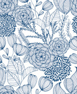 A-Street Prints Alannah Navy Botanical Wallpaper BlueBell Covers about 56.4 square feet Great Britain Unpasted 25.2-in repeat, straight match 20.5-in by 33-ft long roll - My Fabric Connection - A-Street Prints Alannah Navy Botanical Wallpaper BlueBell Covers about 56.4 square feet Great Britain Unpasted 25.2-in repeat, straight match 20.5-in by 33-ft long roll - My Fabric Connection -