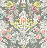 A-Street Prints Vera Multicolor Floral Damask Wallpaper BlueBell Covers about 56.4 square feet Great Britain Unpasted 20.9-in repeat, straight match 20.5-in by 33-ft long roll - My Fabric Connection - A-Street Prints Vera Multicolor Floral Damask Wallpaper BlueBell Covers about 56.4 square feet Great Britain Unpasted 20.9-in repeat, straight match 20.5-in by 33-ft long roll - My Fabric Connection -