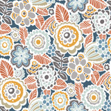 A-Street Prints Lucy Navy Floral Wallpaper BlueBell Covers about 56.4 square feet Great Britain Unpasted 20.9-in repeat, straight match 20.5-in by 33-ft long roll - My Fabric Connection - A-Street Prints Lucy Navy Floral Wallpaper BlueBell Covers about 56.4 square feet Great Britain Unpasted 20.9-in repeat, straight match 20.5-in by 33-ft long roll - My Fabric Connection -