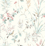 Brewster Mariko Blue Botanical Wallpaper Brewster Essentials Covers about 56.4 square feet Great Britain Unpasted 20.9-in repeat, straight match 20.5-in by 33-ft long roll - My Fabric Connection - Brewster Mariko Blue Botanical Wallpaper Brewster Essentials Covers about 56.4 square feet Great Britain Unpasted 20.9-in repeat, straight match 20.5-in by 33-ft long roll - My Fabric Connection -