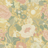 A-Street Prints Växa Butter Rabbits & Rosehips Wallpaper Briony Covers about 57.5 square feet Sweden Unpasted 20.9-in repeat, half drop match 20.9-in by 33-ft long roll - My Fabric Connection -