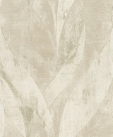 Advantage Blake Light Grey Leaf Wallpaper Concrete Covers about 57.5 square feet Germany Unpasted 12.6-in repeat, drop match 20.9-in by 33-ft long roll - My Fabric Connection -