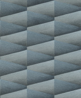 Advantage Shae Indigo Geo Wallpaper Concrete Covers about 57.5 square feet Germany Unpasted 12.6-in repeat, drop match 20.9-in by 33-ft long roll - My Fabric Connection -