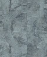 Advantage Abe Blue Geo Wallpaper Concrete Covers about 57.5 square feet Germany Unpasted 12.6-in repeat, drop match 20.9-in by 33-ft long roll - My Fabric Connection -