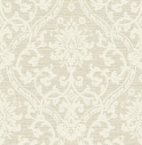 Advantage Evette Neutral Damask Wallpaper Curio Covers about 56.4 square feet Great Britain Unpasted 20.8-in repeat, straight match 20.5-in by 33-ft long roll - My Fabric Connection - Advantage Evette Neutral Damask Wallpaper Curio Covers about 56.4 square feet Great Britain Unpasted 20.8-in repeat, straight match 20.5-in by 33-ft long roll - My Fabric Connection -