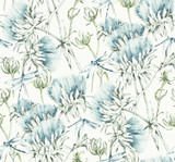 A-Street Prints Mariell Teal Dragonfly Wallpaper Daylight Covers about 60.8 square feet United States Unpasted 25.25-in repeat, straight match 27-in by 27-ft long roll - My Fabric Connection -