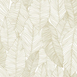ESTA Home Canales White Gold Inked Leaves Wallpaper Design Department Covers about 57.5 square feet Netherlands Unpasted 20.9-in repeat, drop match 20.9-in by 33-ft long roll - My Fabric Connection - ESTA Home Canales White Gold Inked Leaves Wallpaper Design Department Covers about 57.5 square feet Netherlands Unpasted 20.9-in repeat, drop match 20.9-in by 33-ft long roll - My Fabric Connection -