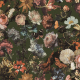 ESTA Home Zarinda Olive Flowers Wallpaper Design Department Covers about 57.5 square feet Netherlands Unpasted 20.9-in repeat, drop match 20.9-in by 33-ft long roll - My Fabric Connection - ESTA Home Zarinda Olive Flowers Wallpaper Design Department Covers about 57.5 square feet Netherlands Unpasted 20.9-in repeat, drop match 20.9-in by 33-ft long roll - My Fabric Connection -