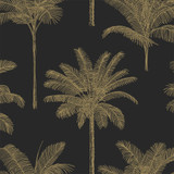 ESTA Home Taj Black Palm Trees Wallpaper Design Department Covers about 57.5 square feet Netherlands Unpasted 20.9-in repeat, half drop match 20.9-in by 33-ft long roll - My Fabric Connection -