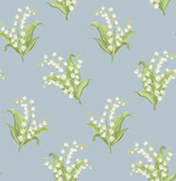 A-Street Prints Farmington Blue Heather Lily of the Valley Wallpaper Erin Gates Covers about 56.4 square feet United States Unpasted 21-in repeat, straight match 20.5-in by 33-ft long roll - My Fabric Connection - A-Street Prints Farmington Blue Heather Lily of the Valley Wallpaper Erin Gates Covers about 56.4 square feet United States Unpasted 21-in repeat, straight match 20.5-in by 33-ft long roll - My Fabric Connection -