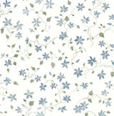 A-Street Prints Betsy Blue Heather Floral Trail Wallpaper Erin Gates Covers about 56.4 square feet United States Unpasted 21-in repeat, straight match 20.5-in by 33-ft long roll - My Fabric Connection - A-Street Prints Betsy Blue Heather Floral Trail Wallpaper Erin Gates Covers about 56.4 square feet United States Unpasted 21-in repeat, straight match 20.5-in by 33-ft long roll - My Fabric Connection -