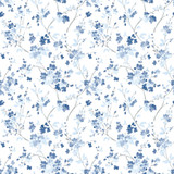 Chesapeake Glinda Navy Floral Trail Wallpaper Flora & Fauna Covers about 56.4 square feet United States Prepasted 10.5-in repeat, straight match 20.5-in by 33-ft long roll - My Fabric Connection -