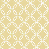 Chesapeake Quelala Yellow Ring Ogee Wallpaper Flora & Fauna Covers about 56.4 square feet United States Prepasted 10.5-in repeat, straight match 20.5-in by 33-ft long roll - My Fabric Connection - Chesapeake Quelala Yellow Ring Ogee Wallpaper Flora & Fauna Covers about 56.4 square feet United States Prepasted 10.5-in repeat, straight match 20.5-in by 33-ft long roll - My Fabric Connection -