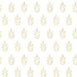 Chesapeake Ervic Blue Leaf Block Print Wallpaper Flora & Fauna Covers about 56.4 square feet United States Prepasted 7-in repeat, straight match 20.5-in by 33-ft long roll - My Fabric Connection -