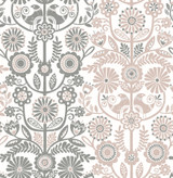 A-Street Prints Lovebirds Light Pink Folk Stripe Wallpaper Folklore Covers about 56.4 square feet Great Britain Unpasted 20.9-in repeat, straight match 20.5-in by 33-ft long roll - My Fabric Connection - A-Street Prints Lovebirds Light Pink Folk Stripe Wallpaper Folklore Covers about 56.4 square feet Great Britain Unpasted 20.9-in repeat, straight match 20.5-in by 33-ft long roll - My Fabric Connection -