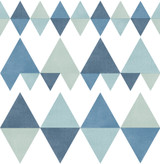 A-Street Prints Trilogy Blue Geometric Wallpaper Folklore Covers about 56.4 square feet Great Britain Unpasted 20.9-in repeat, straight match 20.5-in by 33-ft long roll - My Fabric Connection - A-Street Prints Trilogy Blue Geometric Wallpaper Folklore Covers about 56.4 square feet Great Britain Unpasted 20.9-in repeat, straight match 20.5-in by 33-ft long roll - My Fabric Connection -