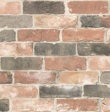Brewster Cody Red Reclaimed Bricks Wallpaper Fresh Start Kitchen & Bath Covers about 56.4 square feet Great Britain Unpasted 20.9-in repeat, drop match 20.5-in by 33-ft long roll - My Fabric Connection - Brewster Cody Red Reclaimed Bricks Wallpaper Fresh Start Kitchen & Bath Covers about 56.4 square feet Great Britain Unpasted 20.9-in repeat, drop match 20.5-in by 33-ft long roll - My Fabric Connection -