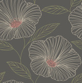 Brewster Mythic Brown Floral Wallpaper Fresh Start Kitchen & Bath Covers about 56.4 square feet Great Britain Unpasted 20.9-in repeat, straight match 20.5-in by 33-ft long roll - My Fabric Connection - Brewster Mythic Brown Floral Wallpaper Fresh Start Kitchen & Bath Covers about 56.4 square feet Great Britain Unpasted 20.9-in repeat, straight match 20.5-in by 33-ft long roll - My Fabric Connection -
