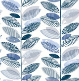 Brewster Nyssa Blue Leaves Wallpaper Fresh Start Kitchen & Bath Covers about 56.4 square feet Great Britain Unpasted 20.9-in repeat, straight match 20.5-in by 33-ft long roll - My Fabric Connection - Brewster Nyssa Blue Leaves Wallpaper Fresh Start Kitchen & Bath Covers about 56.4 square feet Great Britain Unpasted 20.9-in repeat, straight match 20.5-in by 33-ft long roll - My Fabric Connection -