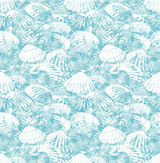Brewster Surfside Aqua Shells Wallpaper Fresh Start Kitchen & Bath Covers about 56.4 square feet Great Britain Unpasted 10.4-in repeat, straight match 20.5-in by 33-ft long roll - My Fabric Connection - Brewster Surfside Aqua Shells Wallpaper Fresh Start Kitchen & Bath Covers about 56.4 square feet Great Britain Unpasted 10.4-in repeat, straight match 20.5-in by 33-ft long roll - My Fabric Connection -