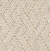 Advantage Ember Taupe Geometric Basketweave Wallpaper Fusion Covers about 56.4 square feet Great Britain Unpasted 20.9-in repeat, straight match 20.5-in by 33-ft long roll - My Fabric Connection -