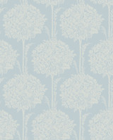A-Street Prints Zaria Light Blue Topiary Wallpaper Georgia Covers about 56.4 square feet Great Britain Unpasted 12.6-in repeat, straight match 20.5-in by 33-ft long roll - My Fabric Connection -