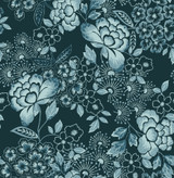 A-Street Prints Irina Navy Floral Blooms Wallpaper Happy Covers about 56.4 square feet Great Britain Unpasted 20.9-in repeat, straight match 20.5-in by 33-ft long roll - My Fabric Connection - A-Street Prints Irina Navy Floral Blooms Wallpaper Happy Covers about 56.4 square feet Great Britain Unpasted 20.9-in repeat, straight match 20.5-in by 33-ft long roll - My Fabric Connection -