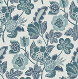 A-Street Prints Jana Teal Jacobean Wallpaper Happy Covers about 56.4 square feet Great Britain Unpasted 20.9-in repeat, straight match 20.5-in by 33-ft long roll - My Fabric Connection - A-Street Prints Jana Teal Jacobean Wallpaper Happy Covers about 56.4 square feet Great Britain Unpasted 20.9-in repeat, straight match 20.5-in by 33-ft long roll - My Fabric Connection -