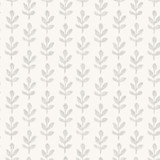 Chesapeake Whiskers Light Grey Leaf Wallpaper Homestead Covers about 56.4 square feet United States Prepasted 5.125-in repeat, drop match 20.5-in by 33-ft long roll - My Fabric Connection -