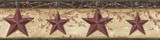 Chesapeake Ennis Maroon Rustic Barn Star Wallpaper Homestead Covers about 7.5 square feet United States Prepasted Frame the room with this lovely border 6-in by 15-ft long roll - My Fabric Connection -