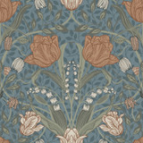 A-Street Prints Fillippa Blue Tulip Wallpaper Ingrid Covers about 57.5 square feet Sweden Unpasted 20.9-in repeat, straight match 20.9-in by 33-ft long roll - My Fabric Connection - A-Street Prints Fillippa Blue Tulip Wallpaper Ingrid Covers about 57.5 square feet Sweden Unpasted 20.9-in repeat, straight match 20.9-in by 33-ft long roll - My Fabric Connection -