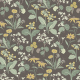 A-Street Prints Magdalena Charcoal Dandelion Wallpaper Ingrid Covers about 57.5 square feet Sweden Unpasted 20.9-in repeat, straight match 20.9-in by 33-ft long roll - My Fabric Connection - A-Street Prints Magdalena Charcoal Dandelion Wallpaper Ingrid Covers about 57.5 square feet Sweden Unpasted 20.9-in repeat, straight match 20.9-in by 33-ft long roll - My Fabric Connection -