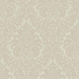 Sirpi Betina Cream Damask Wallpaper Italian Silk Covers about 57.5 square feet Italy Unpasted 20.9-in repeat, drop match 20.9-in by 33-ft long roll - My Fabric Connection -