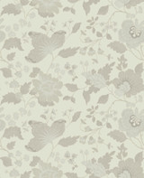 Sirpi Vittoria White Floral Wallpaper Italian Silk Covers about 56.4 square feet Italy Unpasted 25.2-in repeat, straight match 20.5-in by 33-ft long roll - My Fabric Connection - Sirpi Vittoria White Floral Wallpaper Italian Silk Covers about 56.4 square feet Italy Unpasted 25.2-in repeat, straight match 20.5-in by 33-ft long roll - My Fabric Connection -