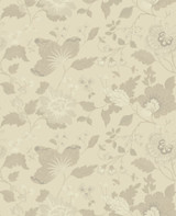 Sirpi Vittoria Light Pink Floral Wallpaper Italian Silk Covers about 56.4 square feet Italy Unpasted 25.2-in repeat, straight match 20.5-in by 33-ft long roll - My Fabric Connection -