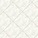 Chesapeake Brandi White Metallic Faux Tile Wallpaper Kindred Covers about 56.4 square feet United States Prepasted 20.5-in repeat, straight match 20.5-in by 33-ft long roll - My Fabric Connection - Chesapeake Brandi White Metallic Faux Tile Wallpaper Kindred Covers about 56.4 square feet United States Prepasted 20.5-in repeat, straight match 20.5-in by 33-ft long roll - My Fabric Connection -
