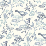 Chesapeake Malmo Blue Trail Wallpaper Kinfolk Covers about 56.4 square feet United States Prepasted 20.5-in repeat, straight match 20.5-in by 33-ft long roll - My Fabric Connection -